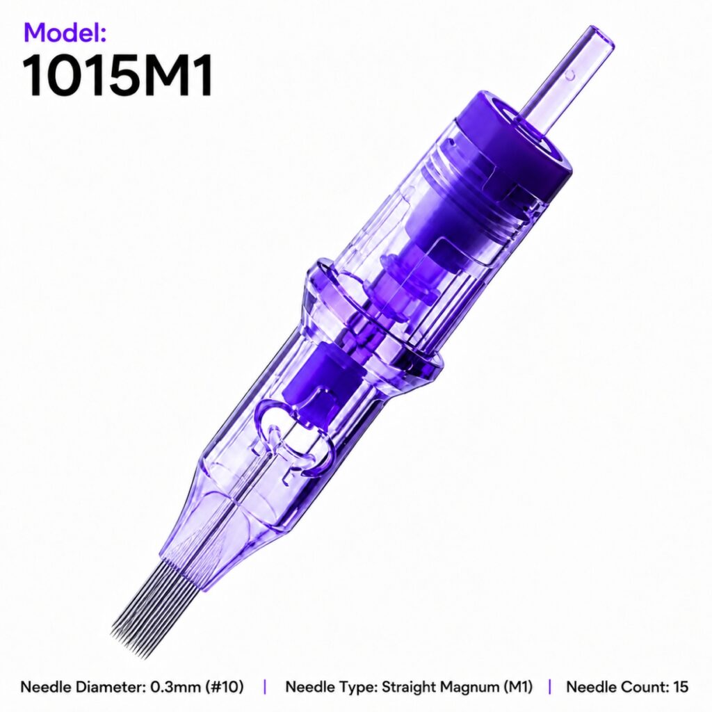 1015M1 tattoo needle cartridge - front view