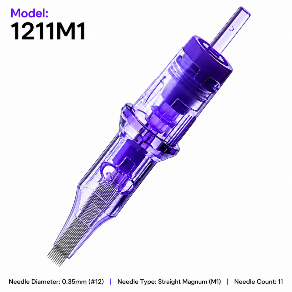 1211M1 tattoo needle cartridge - front view