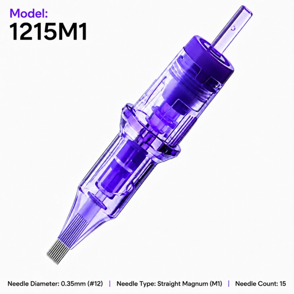 1215M1 tattoo needle cartridge - front view