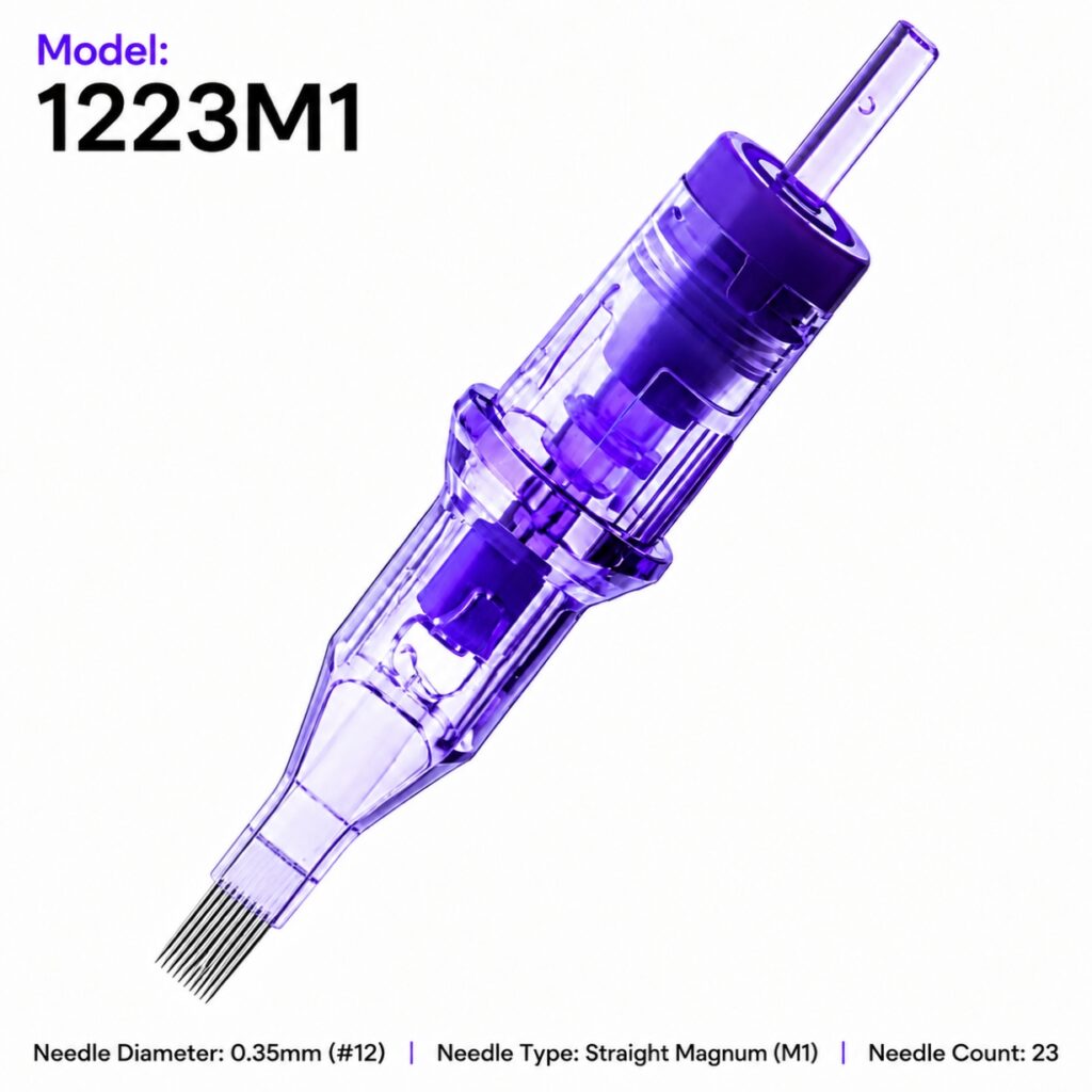 1223M1 tattoo needle cartridge - front view
