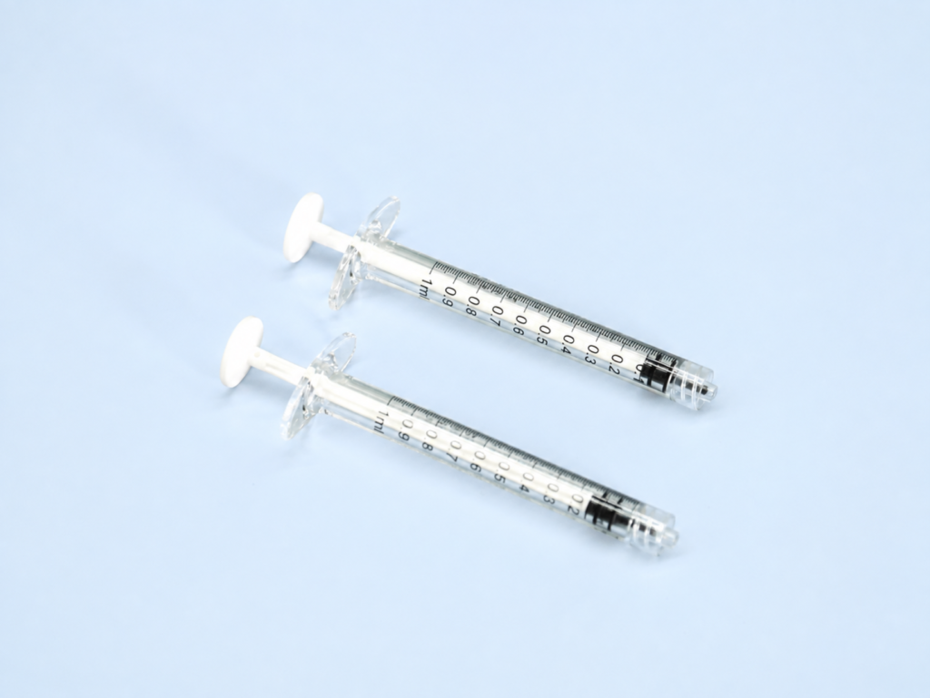 Sterile disposable syringes and hypodermic needles